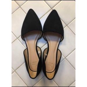 women’s black suede flats
